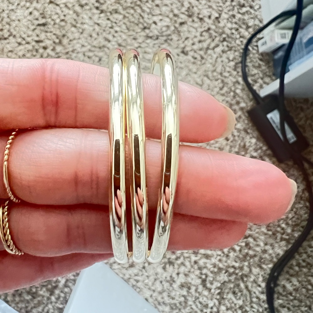 New set of 3 gold plated bracelets
